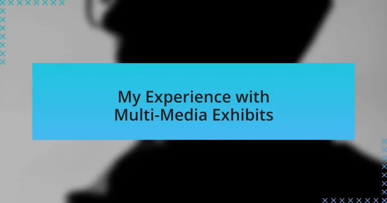 My Experience with Multi-Media Exhibits