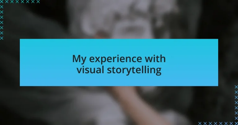 My experience with visual storytelling